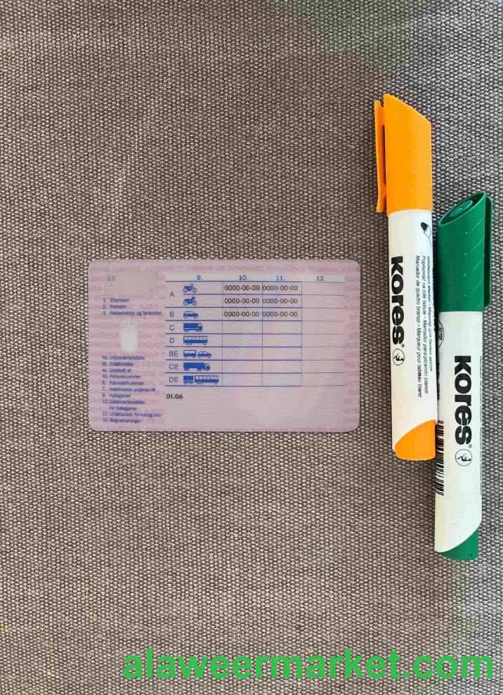 Denmark driving license (1997 - 2013)photolook  BACK